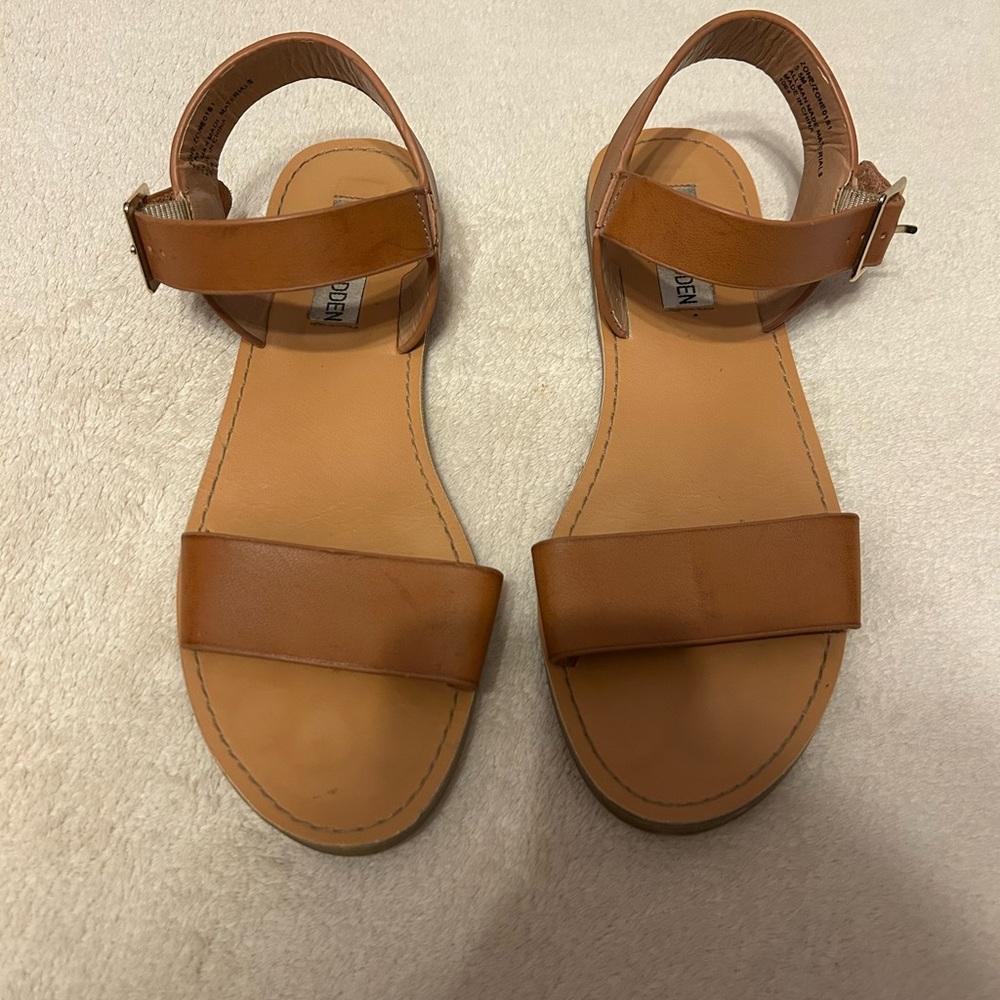 Steve Madden Brown Leather Sandals